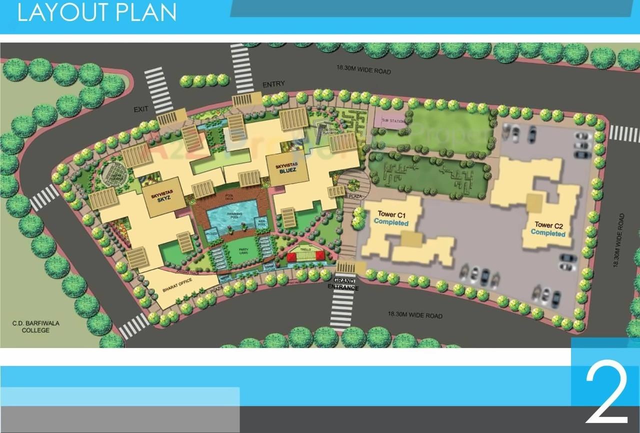Layout of real estate project Redevelopment Of Godi Kamgar  C3 B Skyvistas Bluez located at Andheri, MumbaiSuburban, Maharashtra