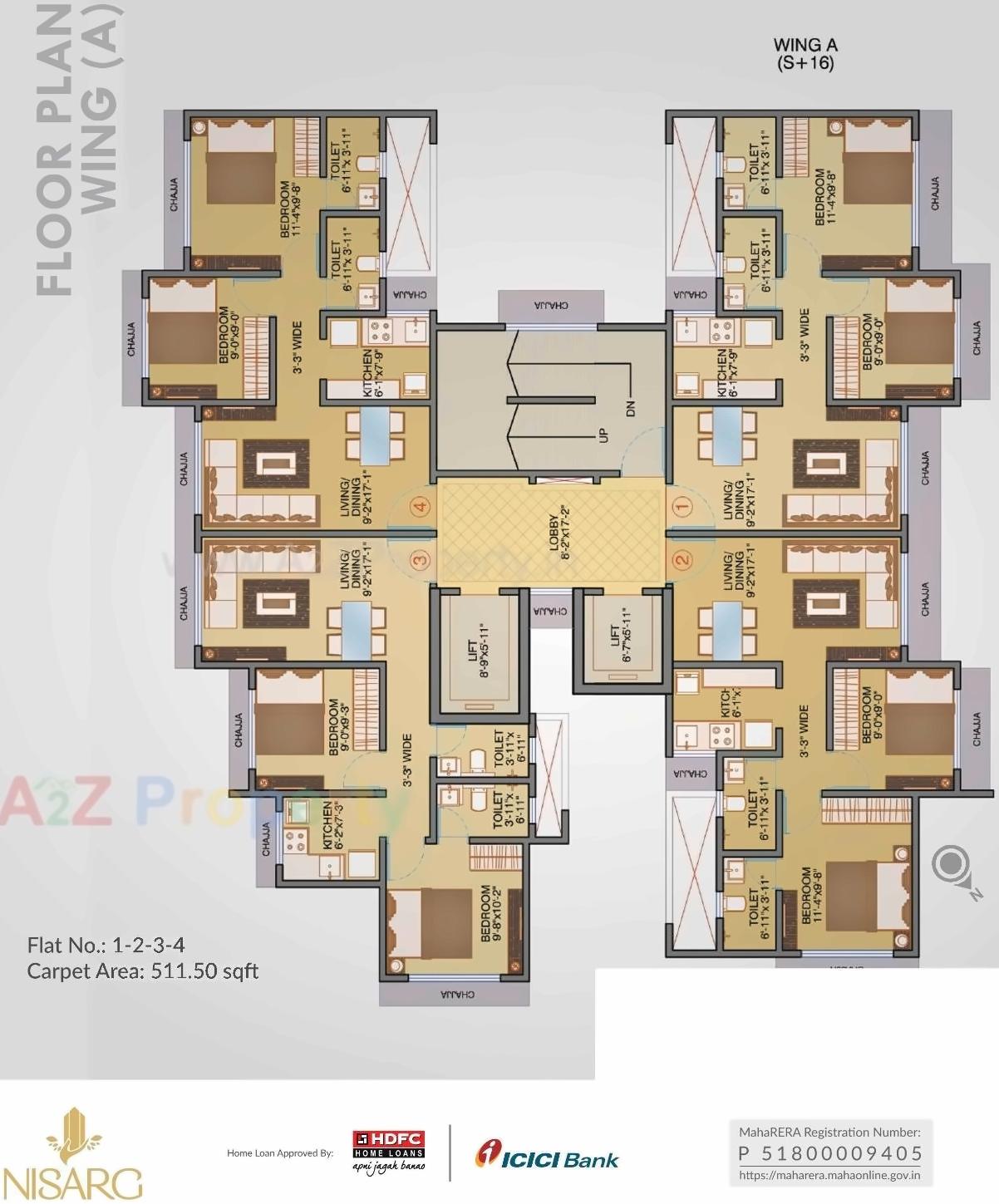 Layout of real estate project Redevelopment Of Tilak Nagar Nisarg Co  Op  Hsg  Soc  Ltd located at Kurla, MumbaiSuburban, Maharashtra