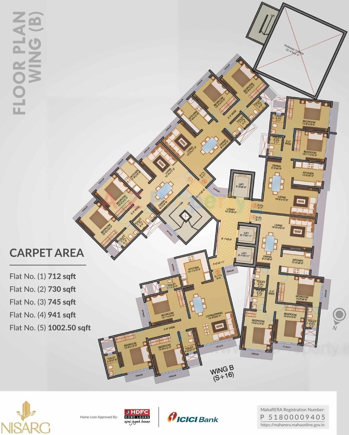 Layout of real estate project Redevelopment Of Tilak Nagar Nisarg Co  Op  Hsg  Soc  Ltd located at Kurla, MumbaiSuburban, Maharashtra