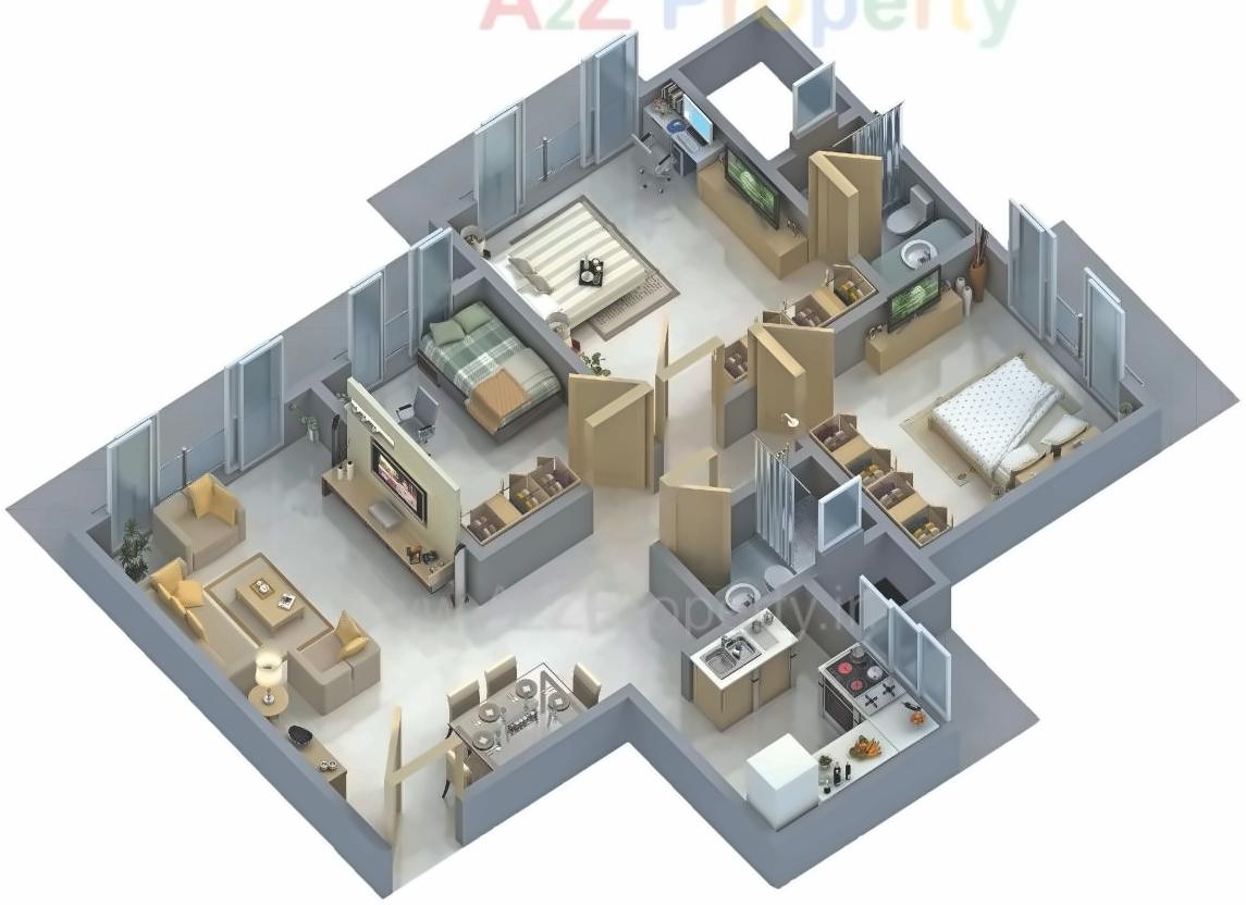 Layout of real estate project Redevlopment Of Govadhangiri located at Borivali, MumbaiSuburban, Maharashtra