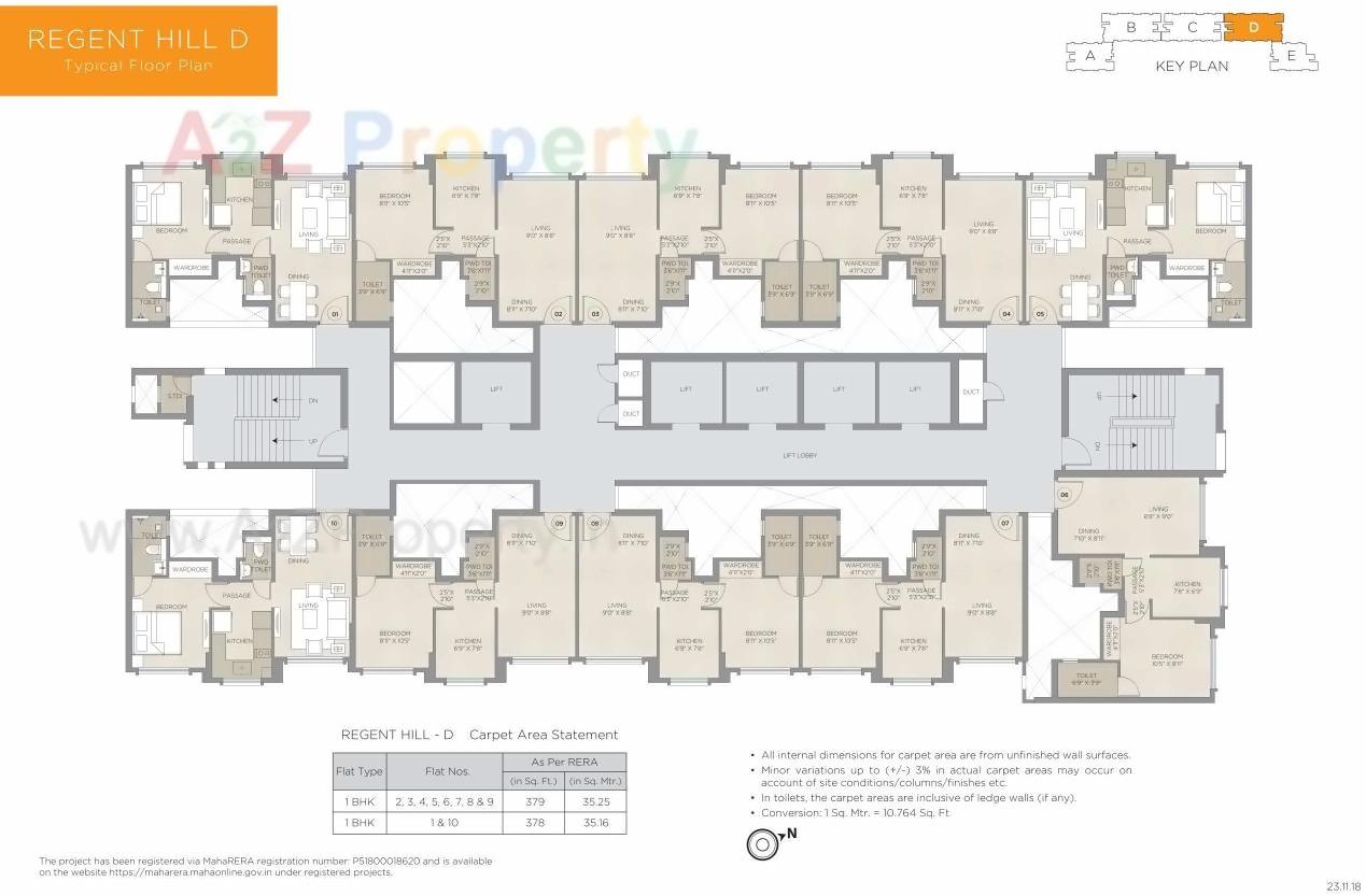 Layout of real estate project Regent Hill A B C D located at Kurla, MumbaiSuburban, Maharashtra