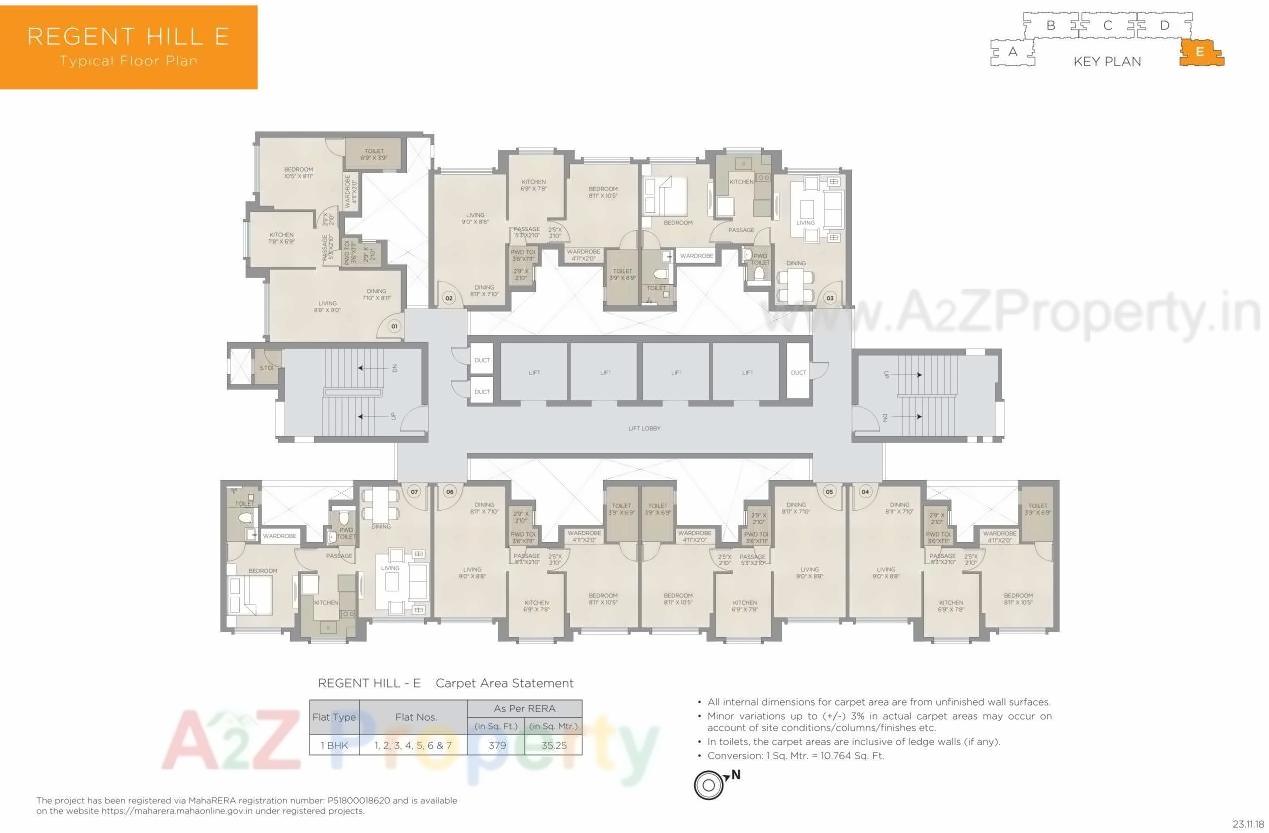Layout of real estate project Regent Hill A B C D located at Kurla, MumbaiSuburban, Maharashtra