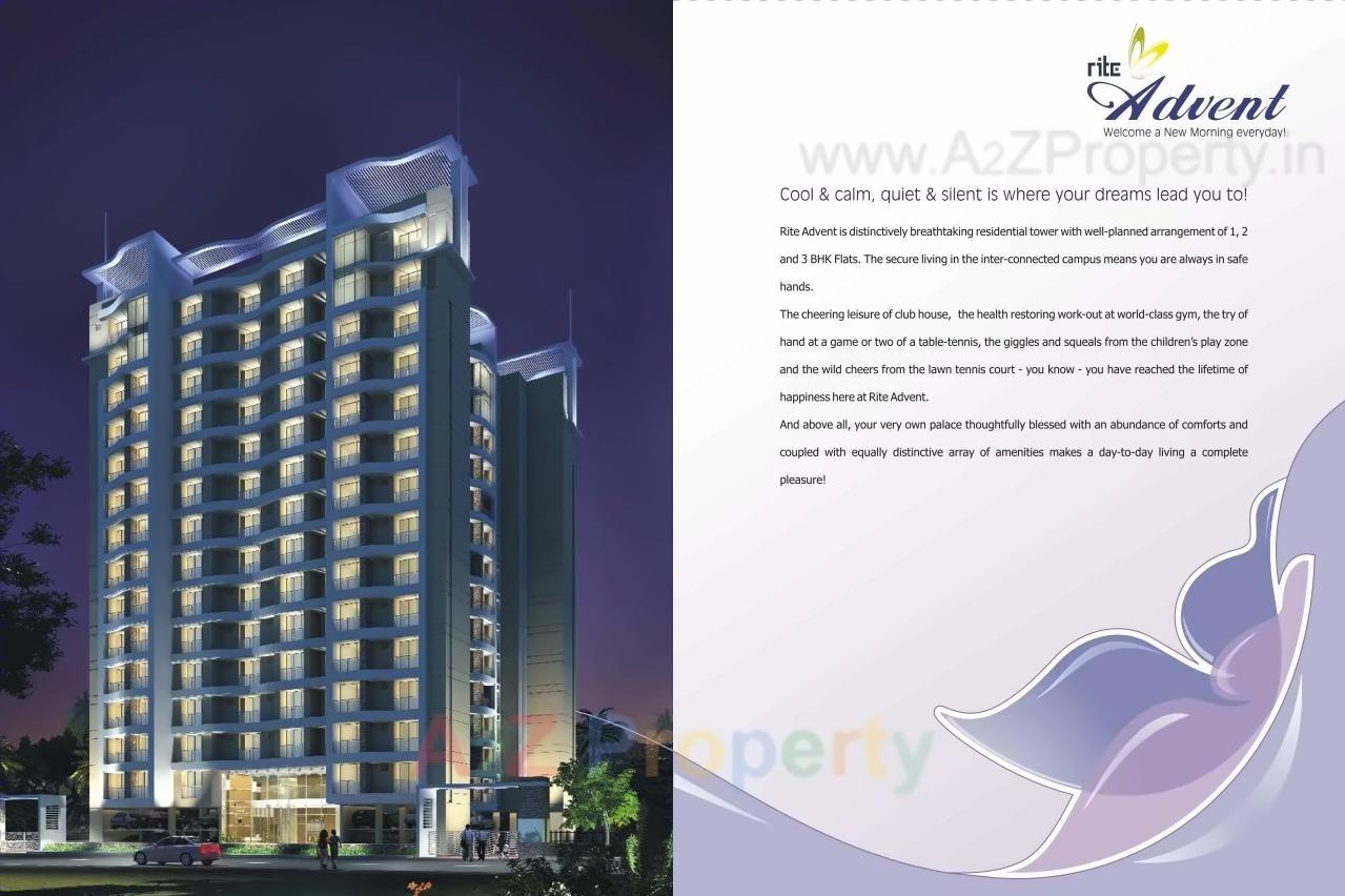 3D Elevation of real estate project Rite Advent located at Kurla, MumbaiSuburban, Maharashtra