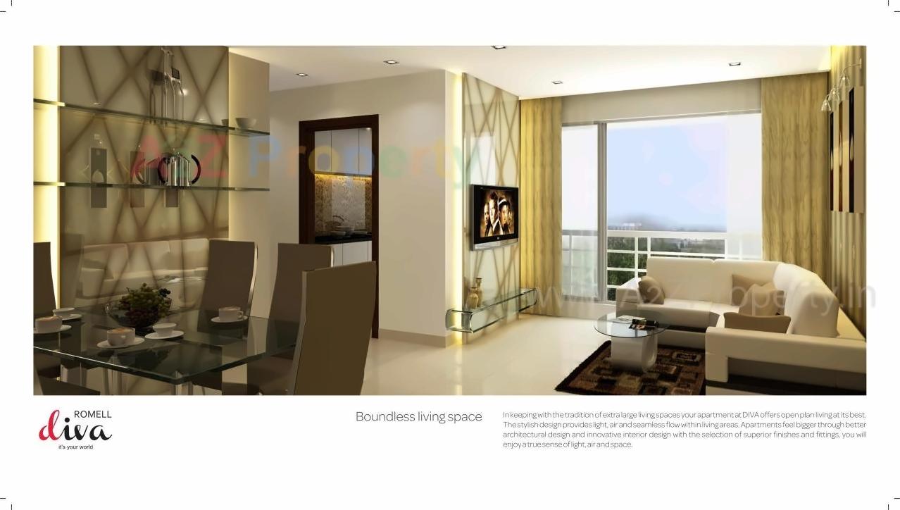 3D Elevation of real estate project Romell Diva   17th To 20th Foor located at Borivali, MumbaiSuburban, Maharashtra