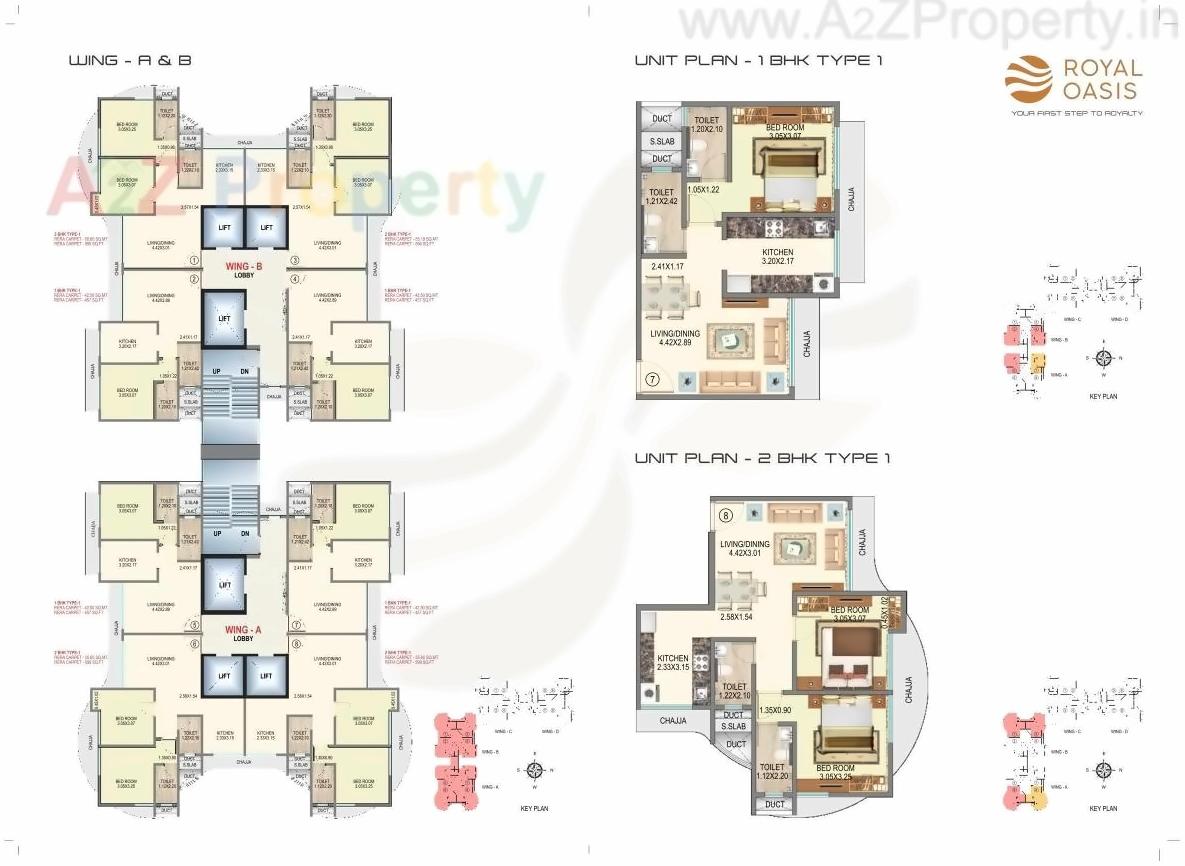 Layout of real estate project Royal Oasis located at Borivali, MumbaiSuburban, Maharashtra