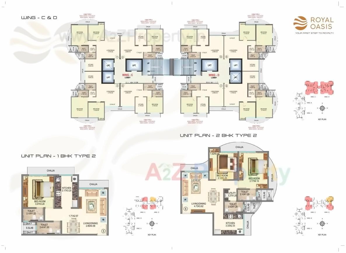 Layout of real estate project Royal Oasis located at Borivali, MumbaiSuburban, Maharashtra