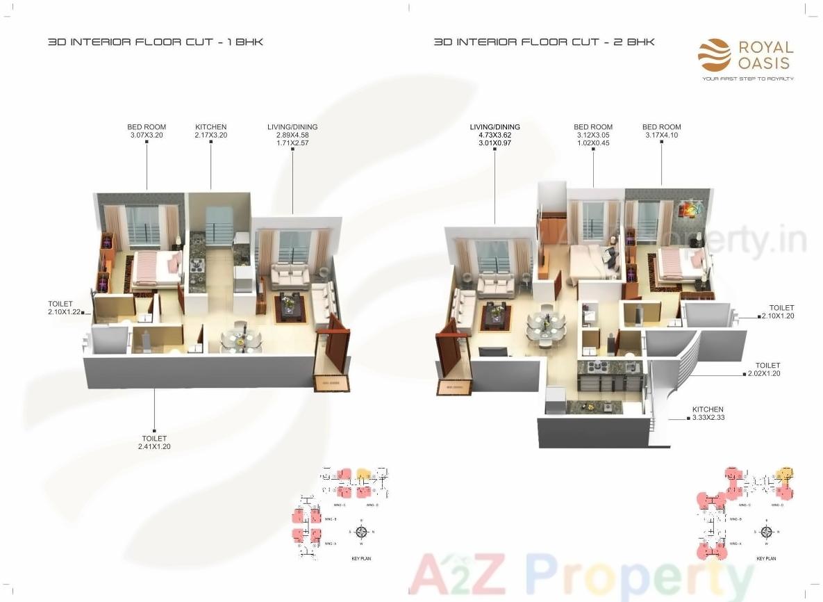 Layout of real estate project Royal Oasis located at Borivali, MumbaiSuburban, Maharashtra