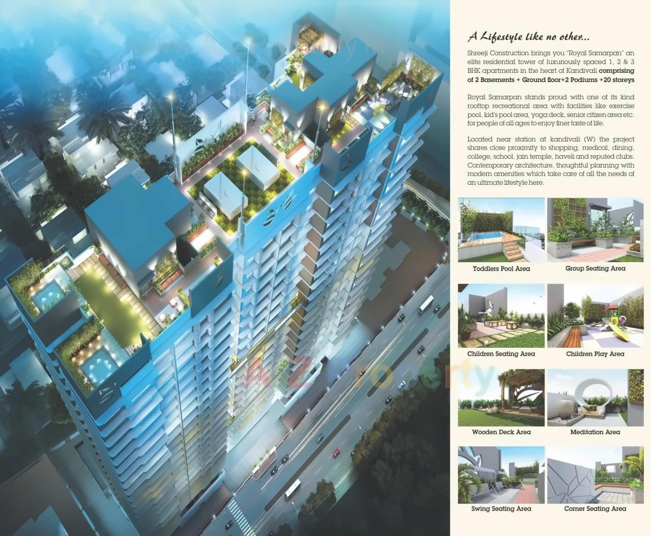 3D Elevation of real estate project Royal Samarpan located at Borivali, MumbaiSuburban, Maharashtra