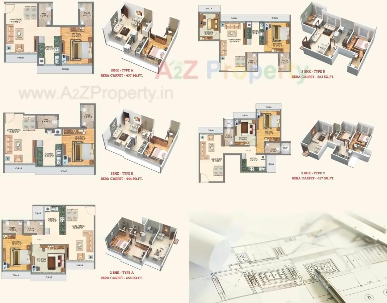 Layout of real estate project Royal Samarpan located at Borivali, MumbaiSuburban, Maharashtra