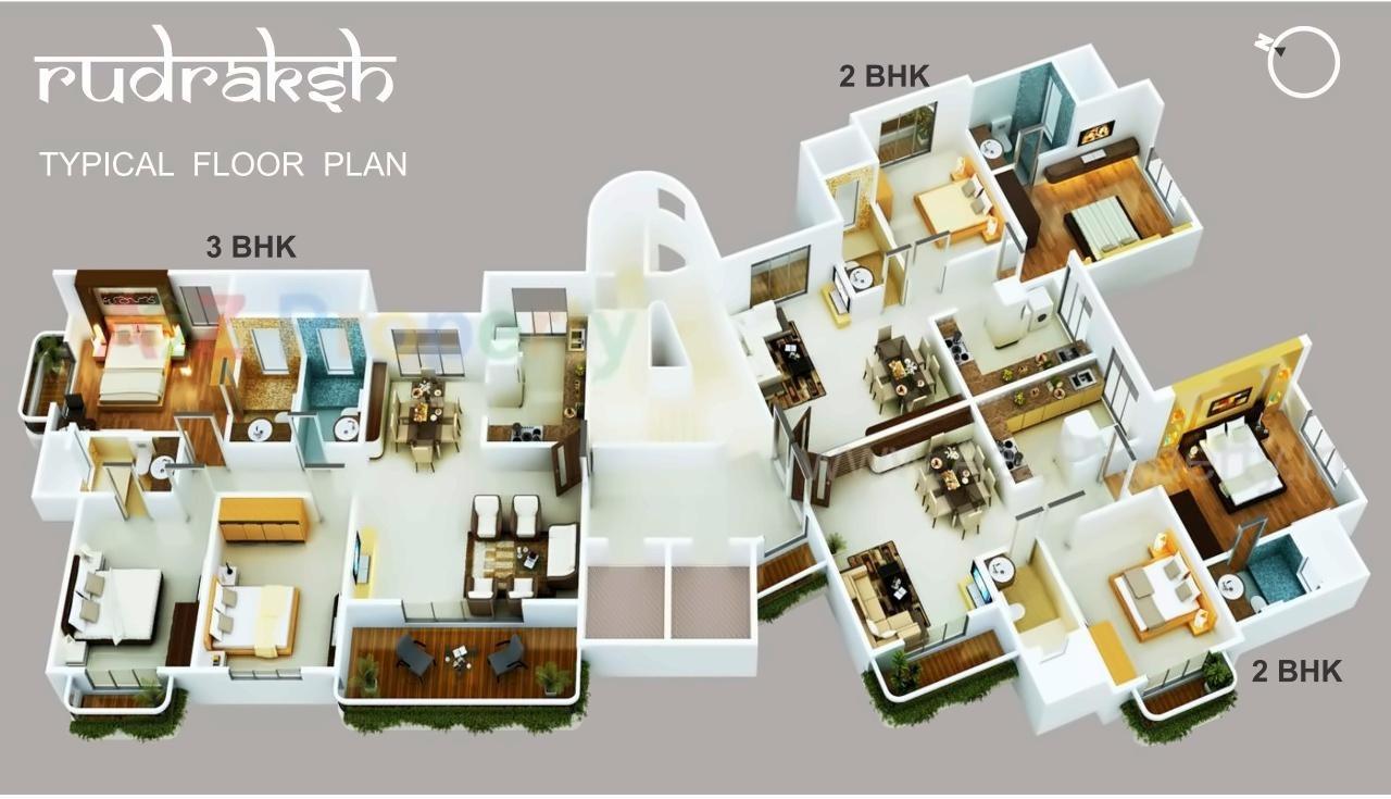Layout of real estate project Rudraksh located at Kurla, MumbaiSuburban, Maharashtra