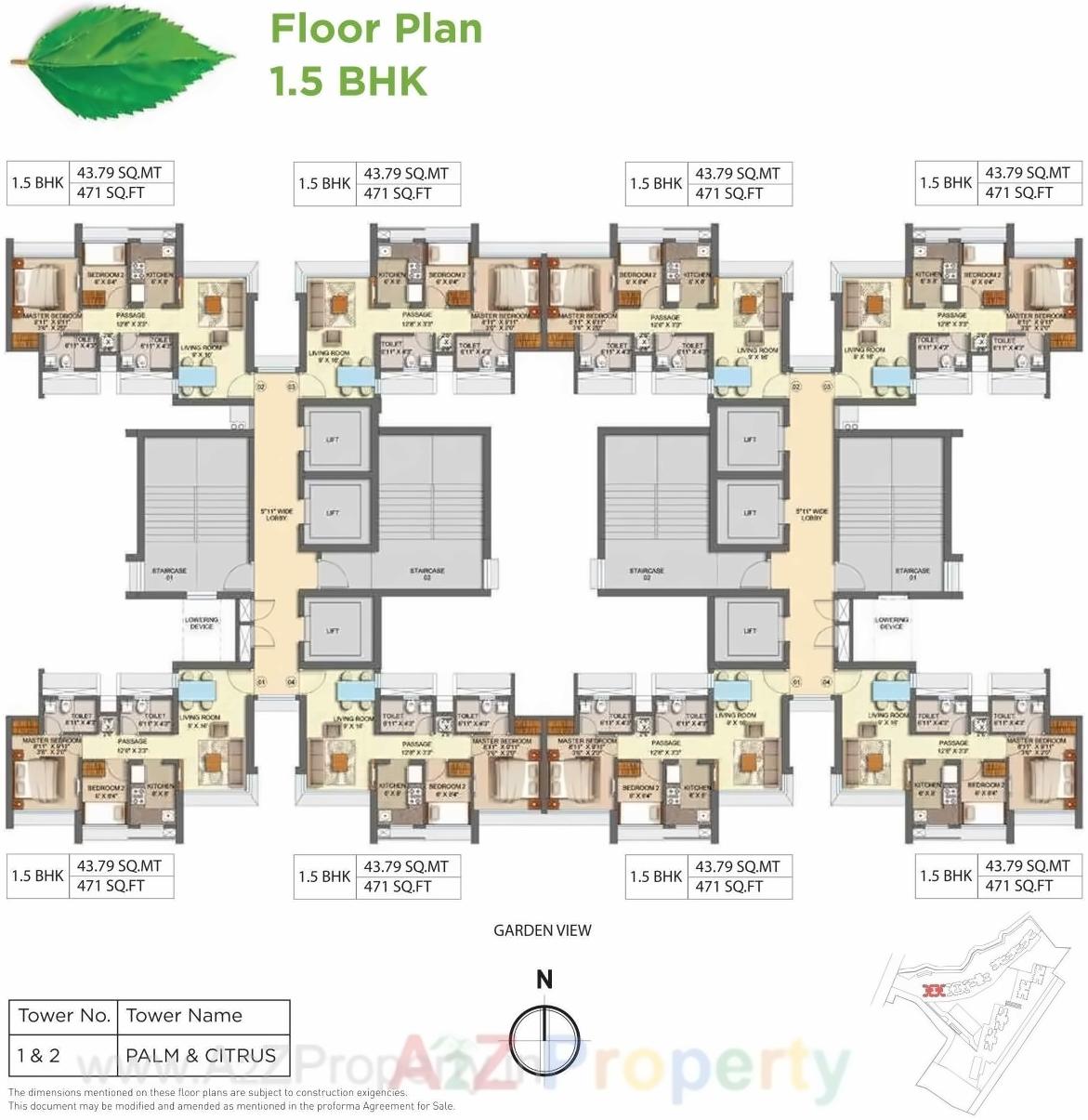 Layout of real estate project Runwal Forest Tower located at Kurla, MumbaiSuburban, Maharashtra