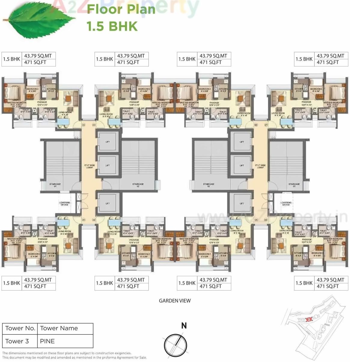 Layout of real estate project Runwal Forest Tower located at Kurla, MumbaiSuburban, Maharashtra