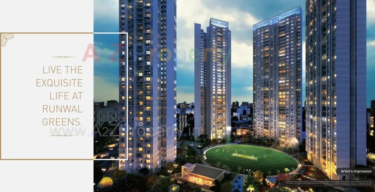 3D Elevation of real estate project Runwal Greenss located at Kurla, MumbaiSuburban, Maharashtra
