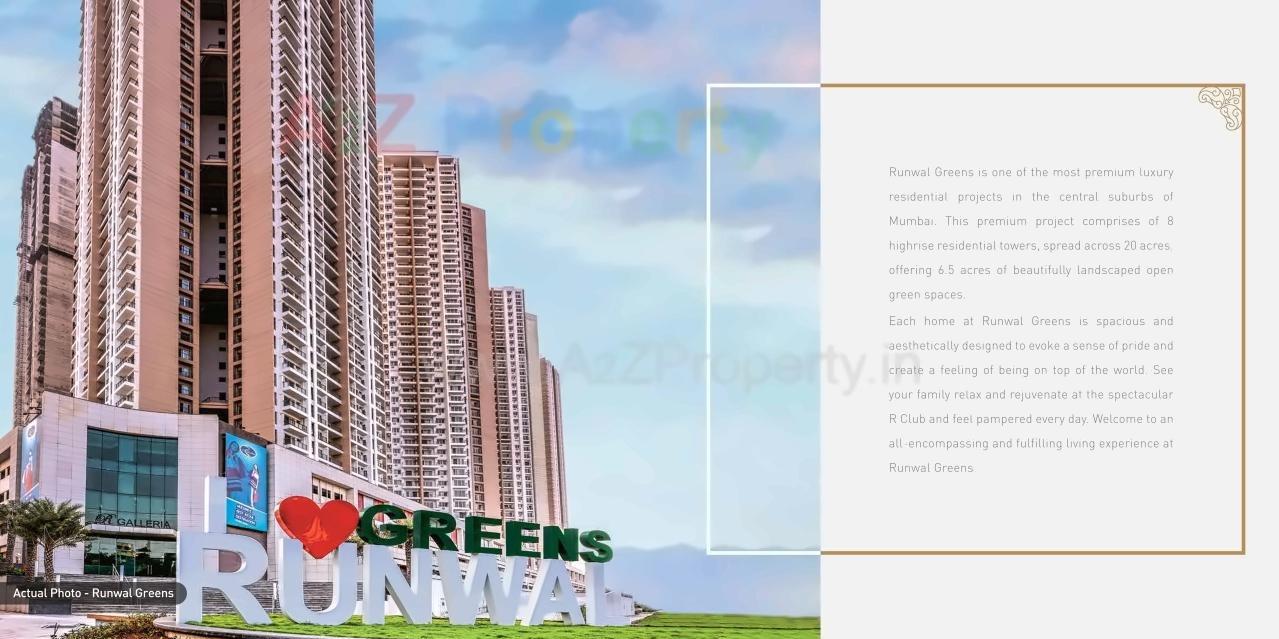3D Elevation of real estate project Runwal Greenss located at Kurla, MumbaiSuburban, Maharashtra
