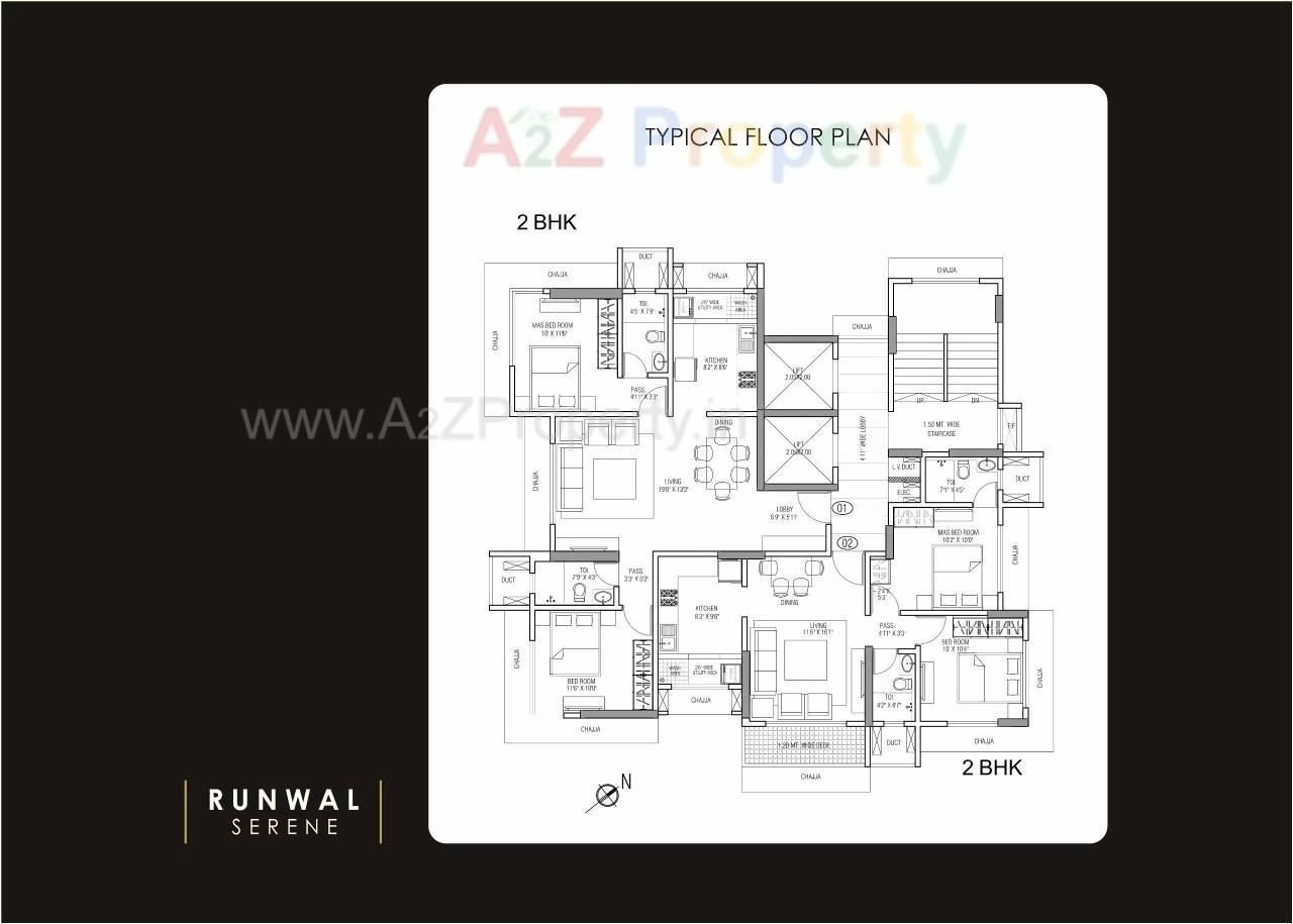 Layout of real estate project Runwal Serene located at Kurla, MumbaiSuburban, Maharashtra