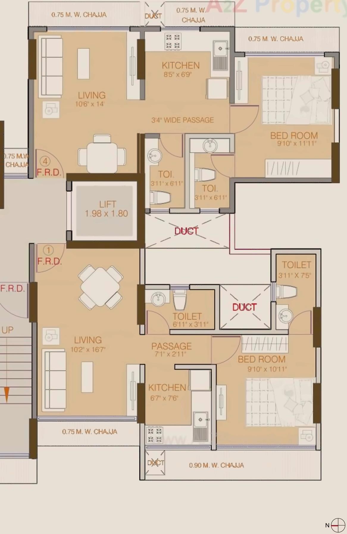 Layout of real estate project Ruparel Elara located at Borivali, MumbaiSuburban, Maharashtra