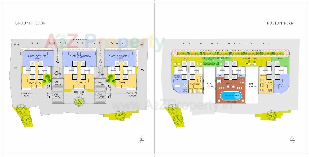 Layout of real estate project Ruparel Skygreens located at Borivali, MumbaiSuburban, Maharashtra