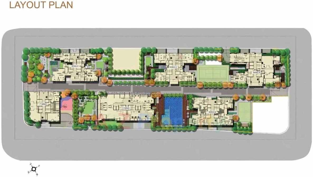 Layout of real estate project Rustomjee Seasons located at Andheri, MumbaiSuburban, Maharashtra