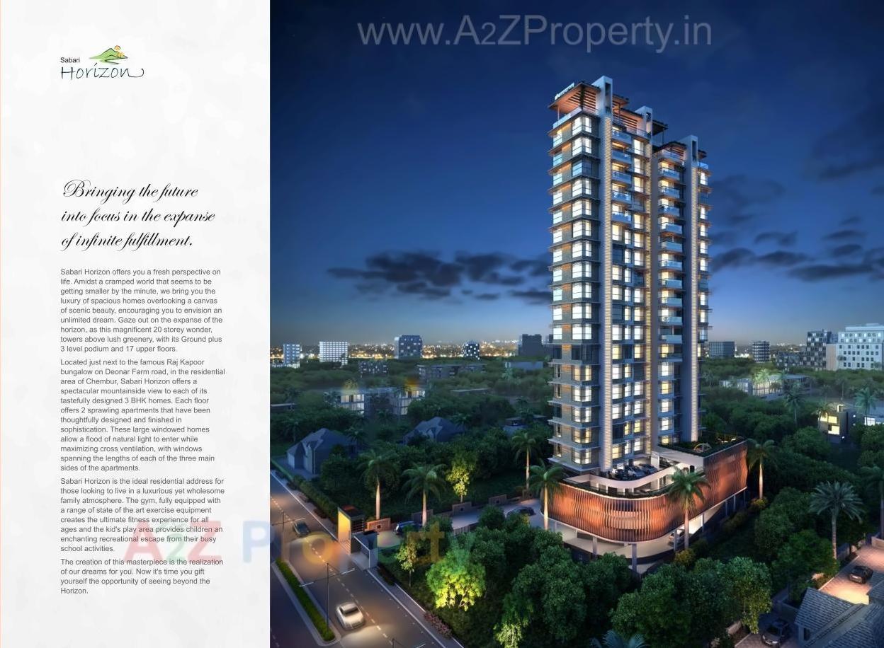 3D Elevation of real estate project Sabari Horizon located at Kurla, MumbaiSuburban, Maharashtra