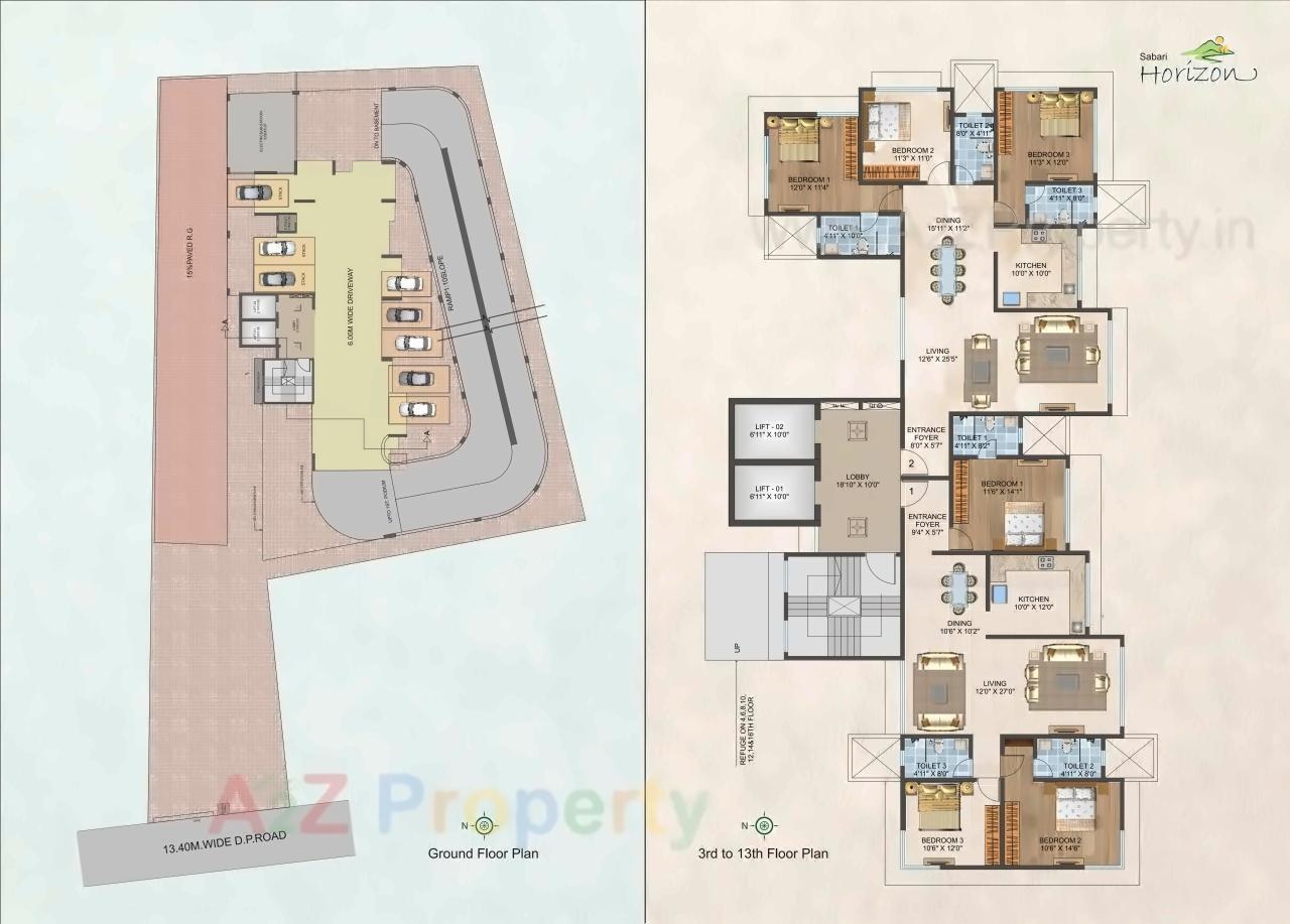 Layout of real estate project Sabari Horizon located at Kurla, MumbaiSuburban, Maharashtra