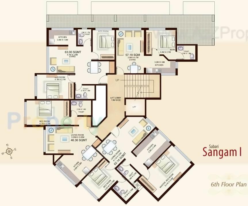 Layout of real estate project Sabari Sangam located at Kurla, MumbaiSuburban, Maharashtra
