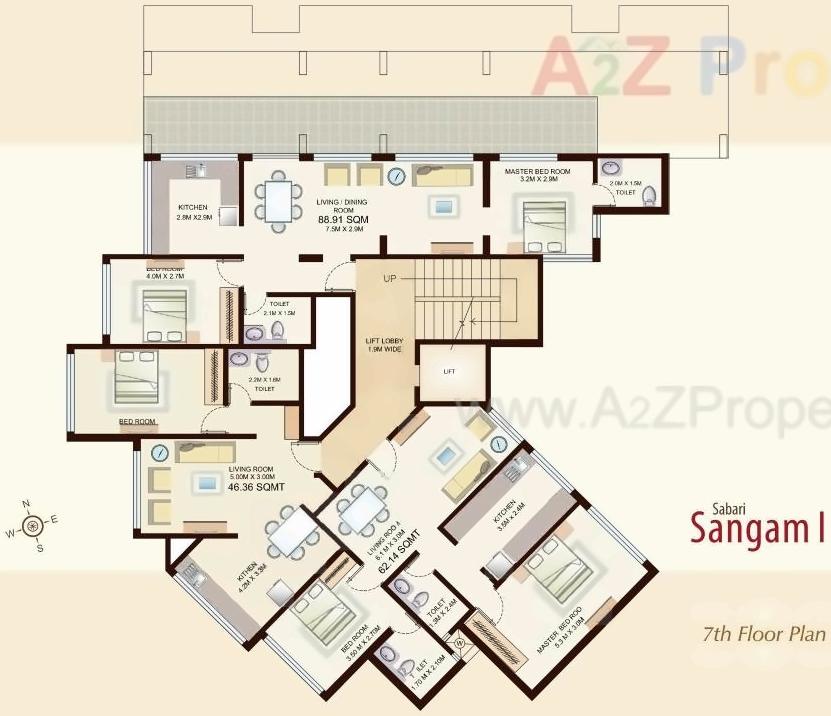 Layout of real estate project Sabari Sangam located at Kurla, MumbaiSuburban, Maharashtra
