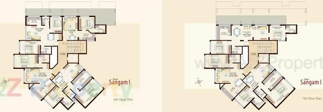 Layout of real estate project Sabari Sangam located at Kurla, MumbaiSuburban, Maharashtra