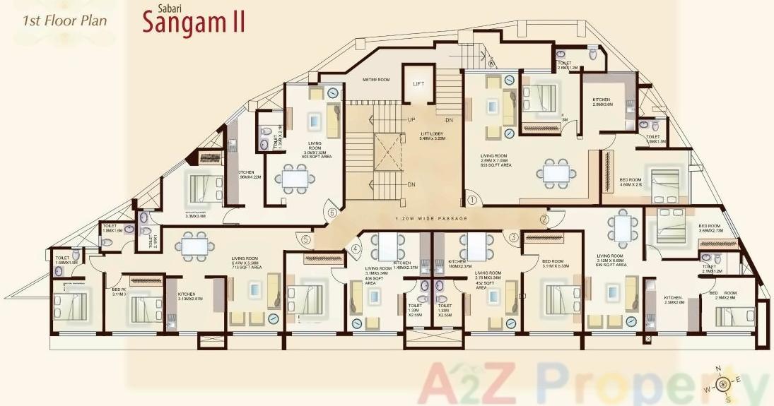 Layout of real estate project Sabari Sangam located at Kurla, MumbaiSuburban, Maharashtra