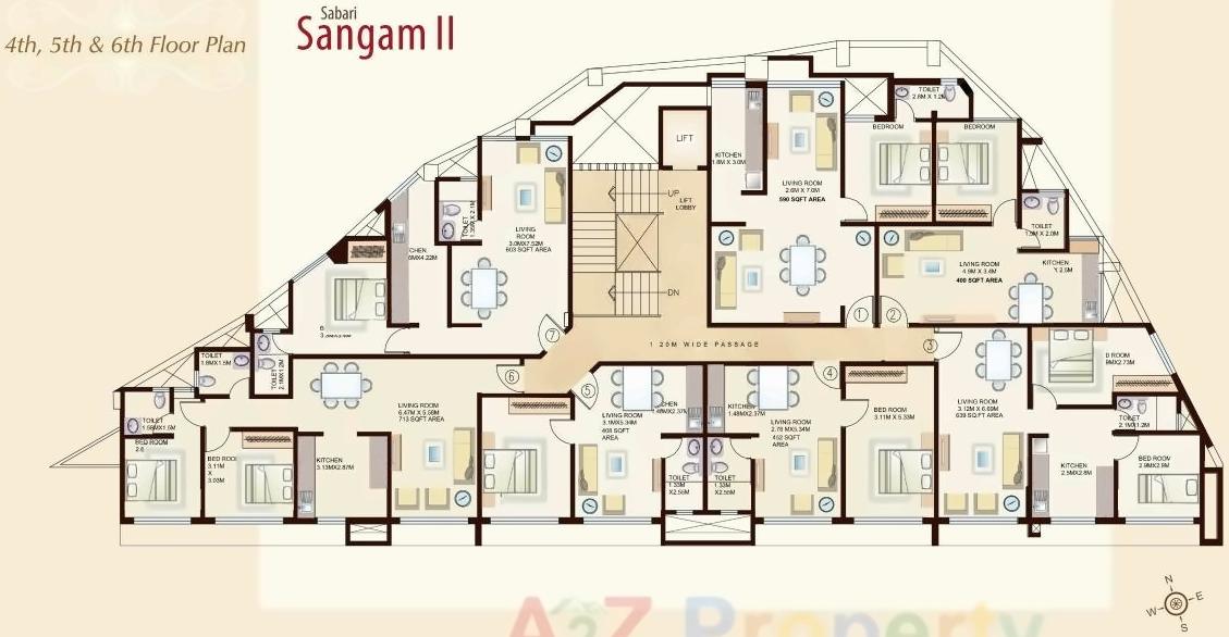 Layout of real estate project Sabari Sangam located at Kurla, MumbaiSuburban, Maharashtra