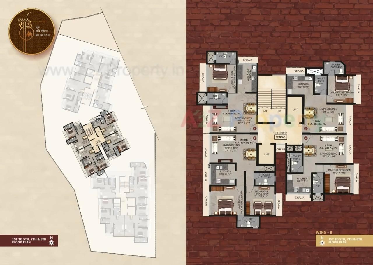 Layout of real estate project Safal Sai located at Kurla, MumbaiSuburban, Maharashtra