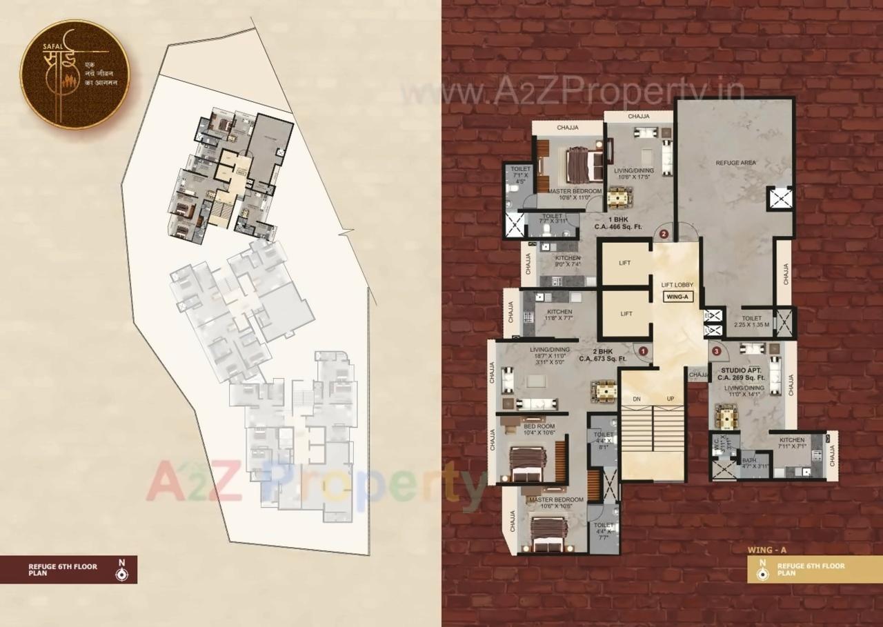 Layout of real estate project Safal Sai located at Kurla, MumbaiSuburban, Maharashtra