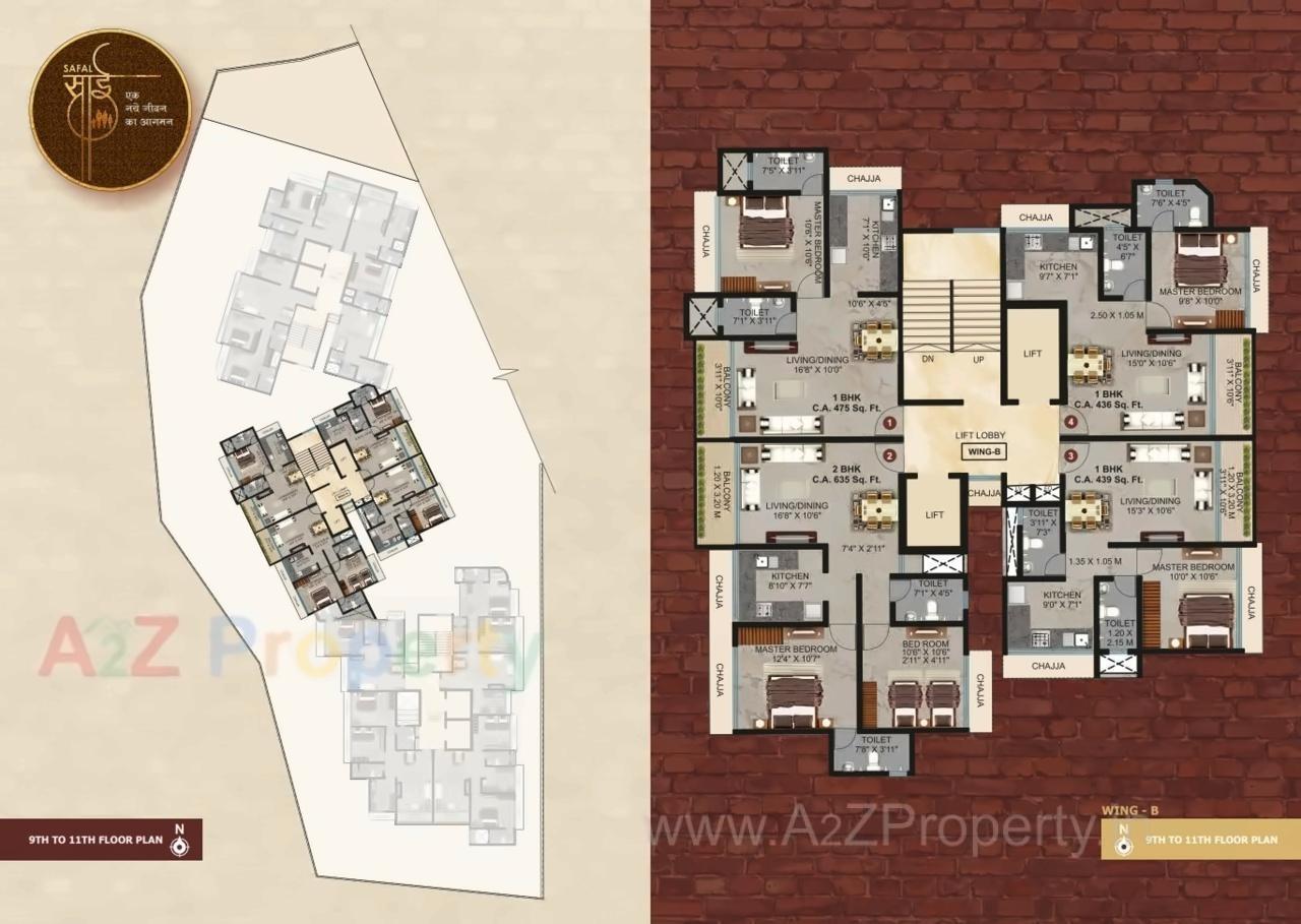 Layout of real estate project Safal Sai located at Kurla, MumbaiSuburban, Maharashtra
