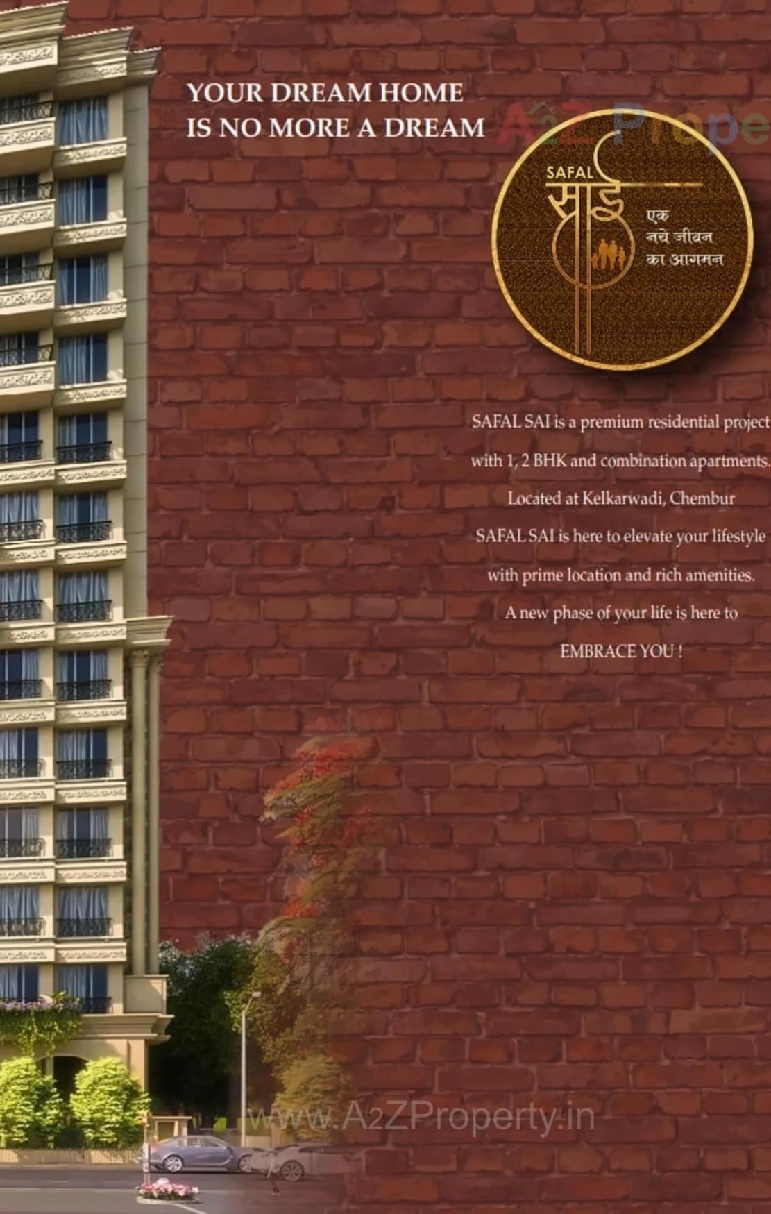 3D Elevation of real estate project Safal Sai located at Kurla, MumbaiSuburban, Maharashtra