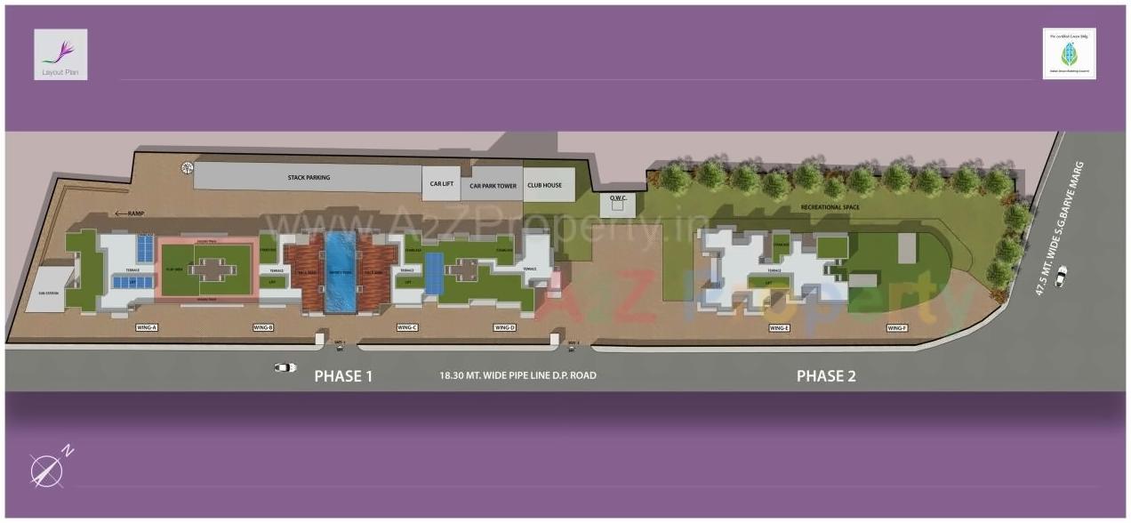 Layout of real estate project Saffron Residency located at Kurla, MumbaiSuburban, Maharashtra