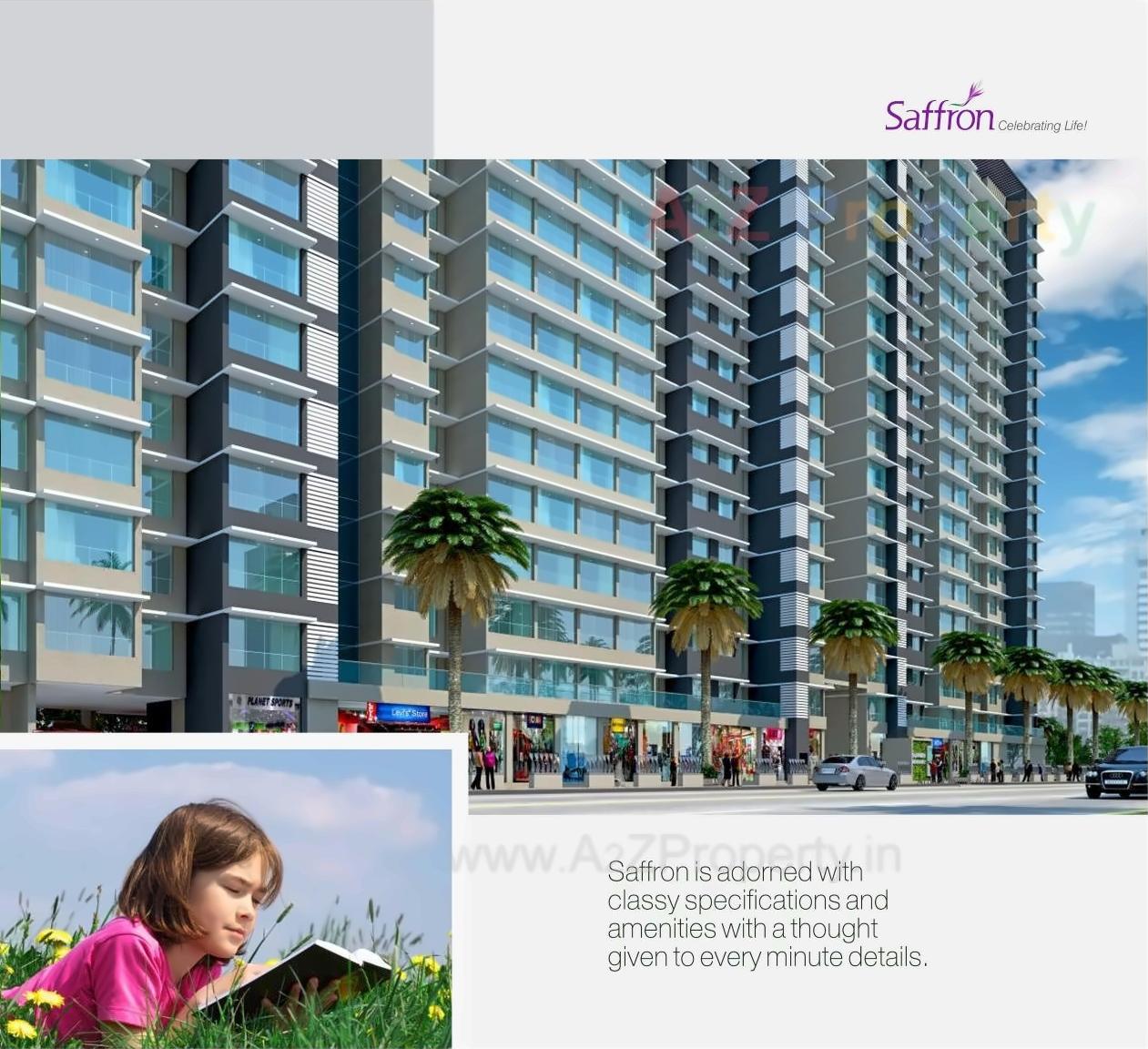 3D Elevation of real estate project Saffron Residency located at Kurla, MumbaiSuburban, Maharashtra