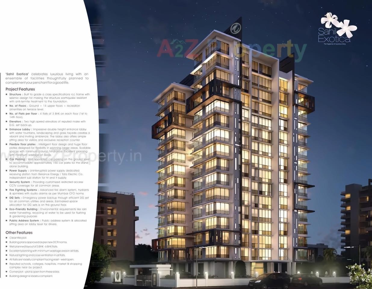 3D Elevation of real estate project Sahil Exotica located at Andheri, MumbaiSuburban, Maharashtra