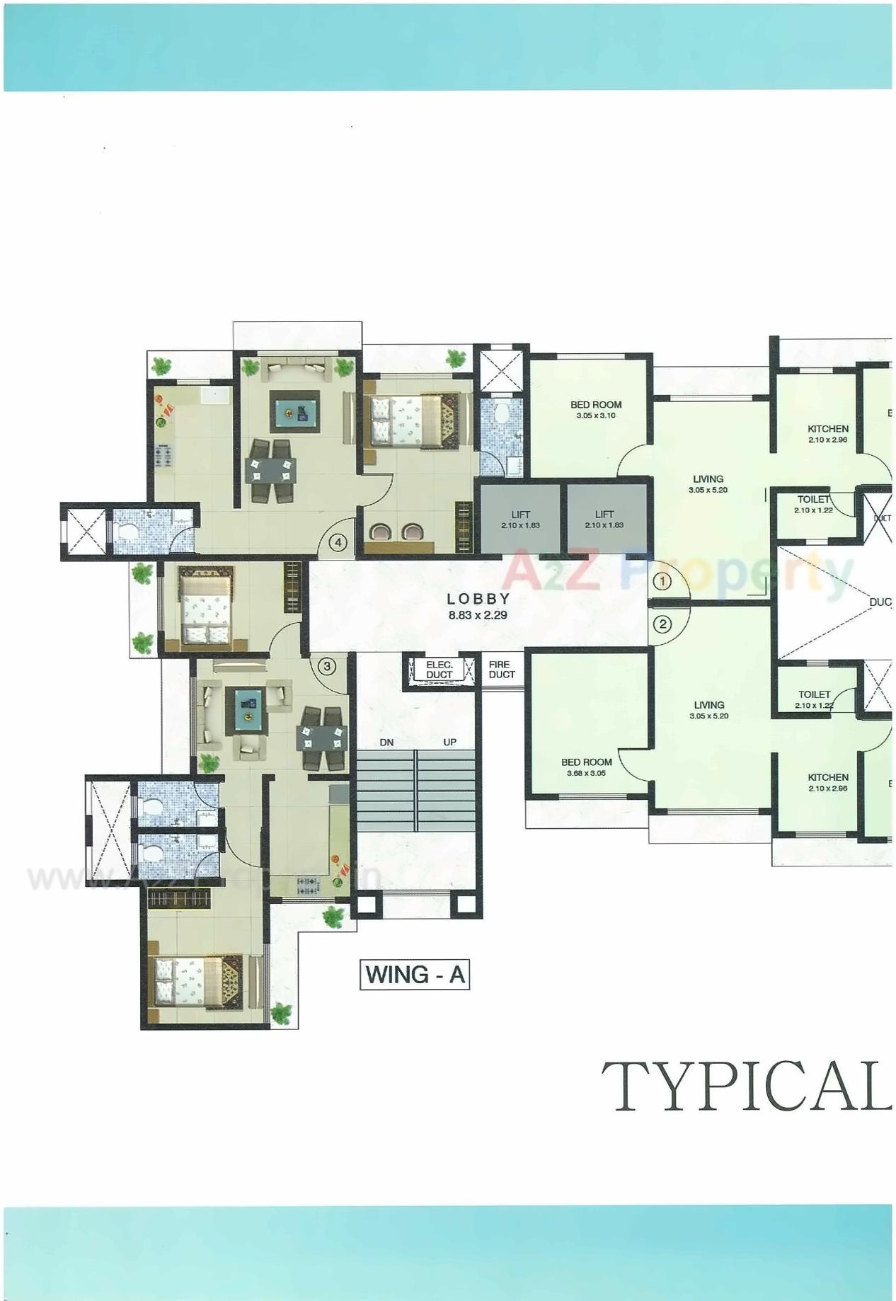 Layout of real estate project Sai Pradnya located at Kurla, MumbaiSuburban, Maharashtra