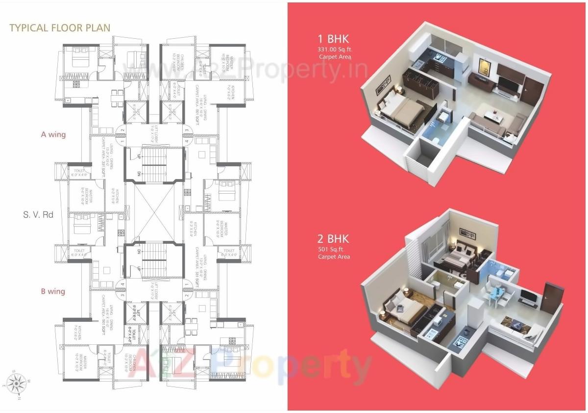 Layout of real estate project Samadhan located at Andheri, MumbaiSuburban, Maharashtra