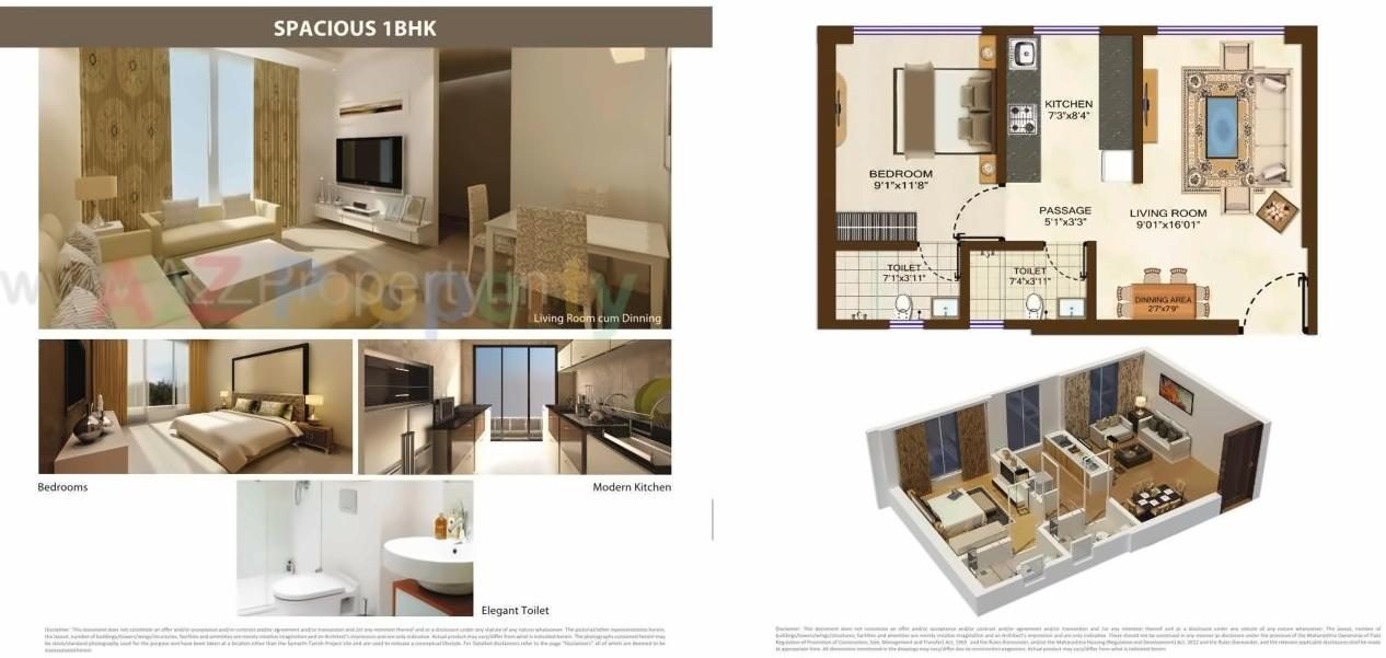 Layout of real estate project Samarth Tanish located at Borivali, MumbaiSuburban, Maharashtra