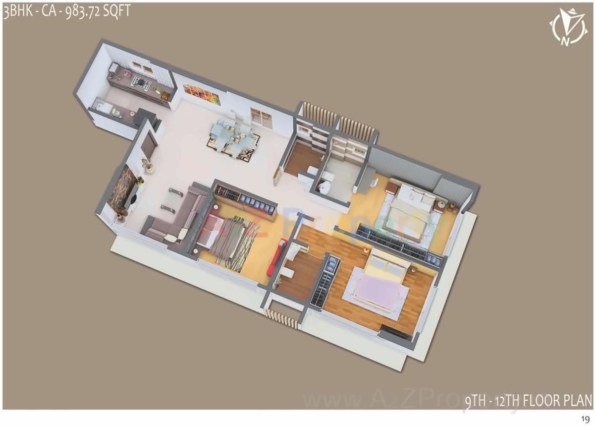 Layout of real estate project Samta located at Borivali, MumbaiSuburban, Maharashtra