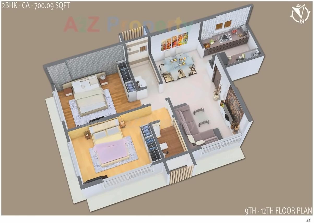 Layout of real estate project Samta located at Borivali, MumbaiSuburban, Maharashtra