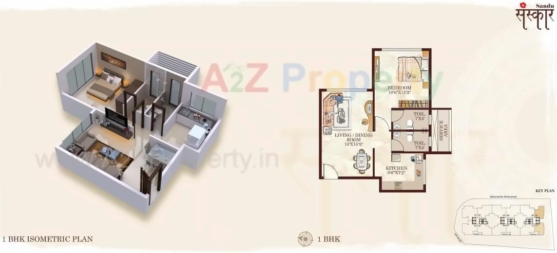 Layout of real estate project Sandu Sanskar located at Kurla, MumbaiSuburban, Maharashtra