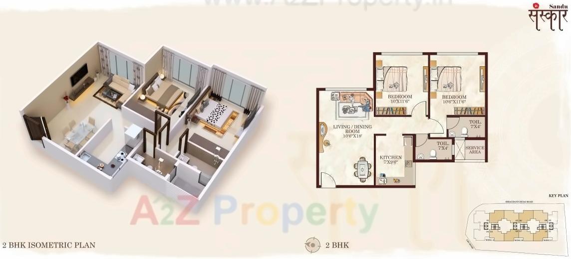 Layout of real estate project Sandu Sanskar located at Kurla, MumbaiSuburban, Maharashtra