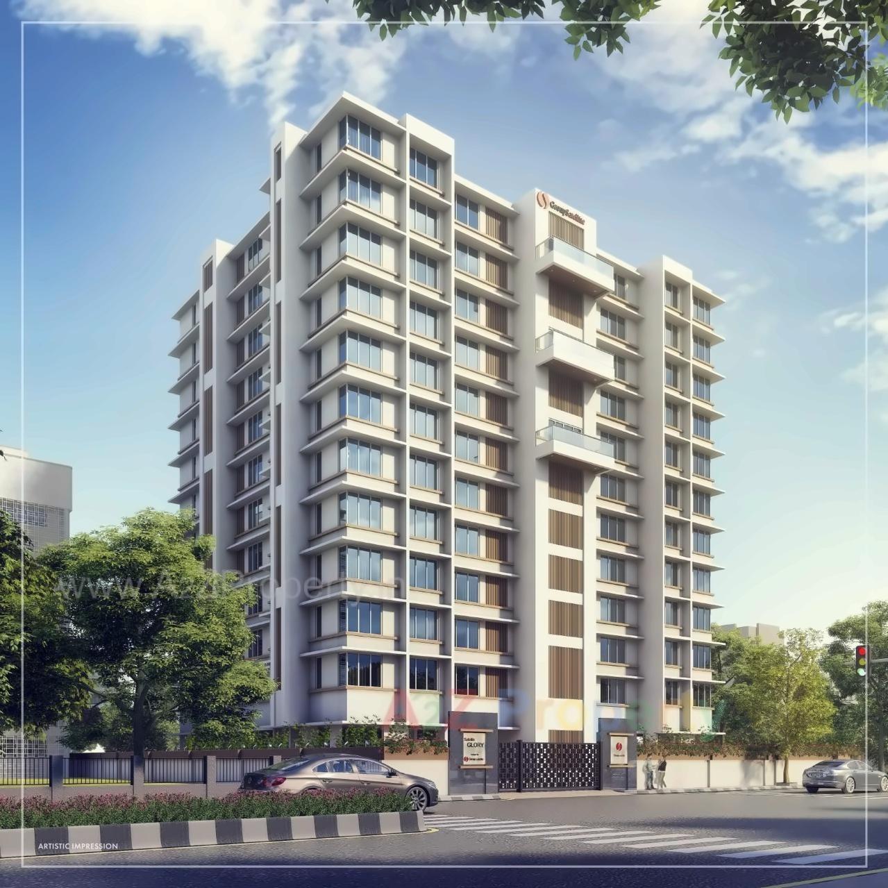 3D Elevation of real estate project Satellite Glory located at Andheri, MumbaiSuburban, Maharashtra