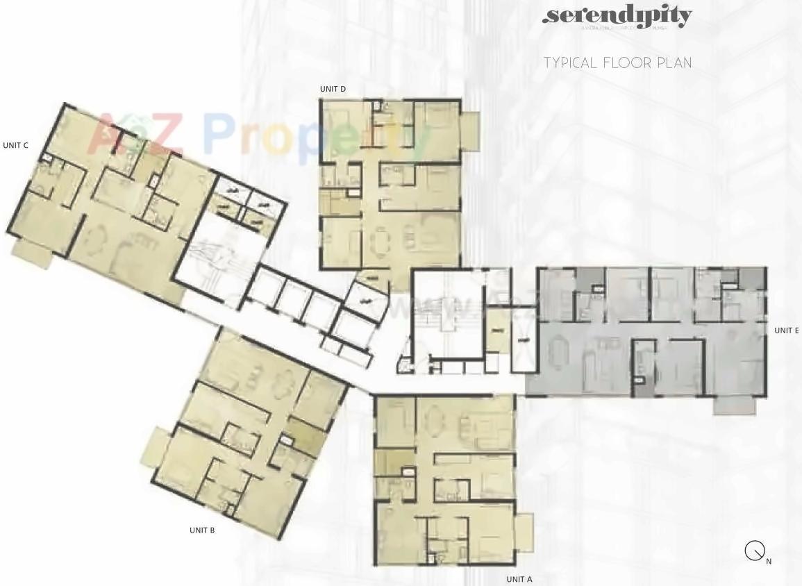 Layout of real estate project Serendipity At Bkc located at Andheri, MumbaiSuburban, Maharashtra