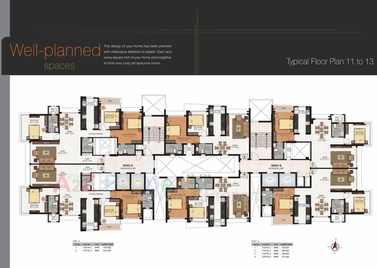 Layout of real estate project Serenity Heights located at Kurla, MumbaiSuburban, Maharashtra