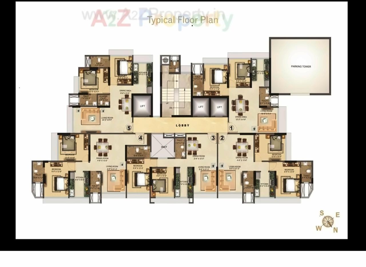 Layout of real estate project Sethia Grandeur located at Andheri, MumbaiSuburban, Maharashtra
