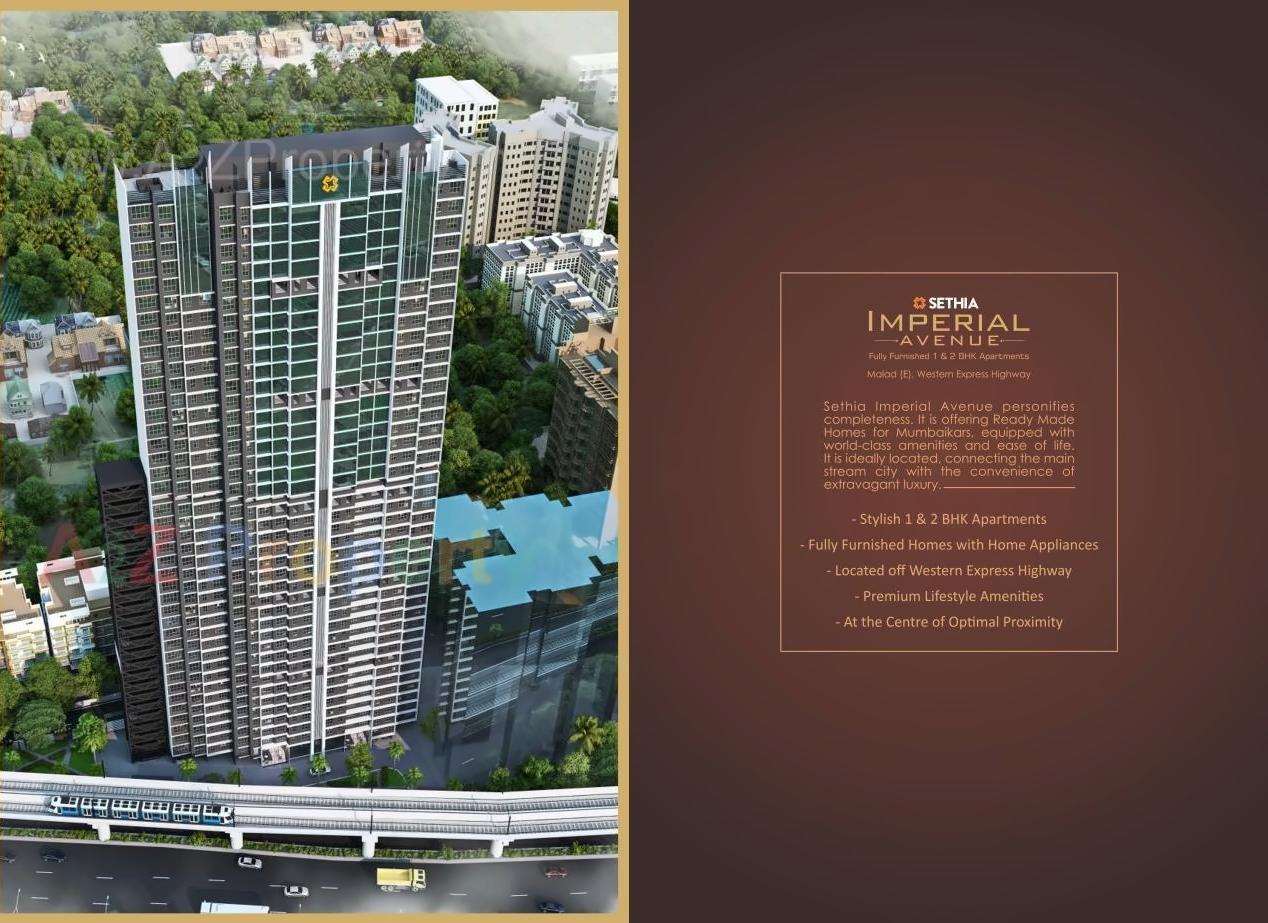 3D Elevation of real estate project Sethia Imperial Avenue located at Borivali, MumbaiSuburban, Maharashtra