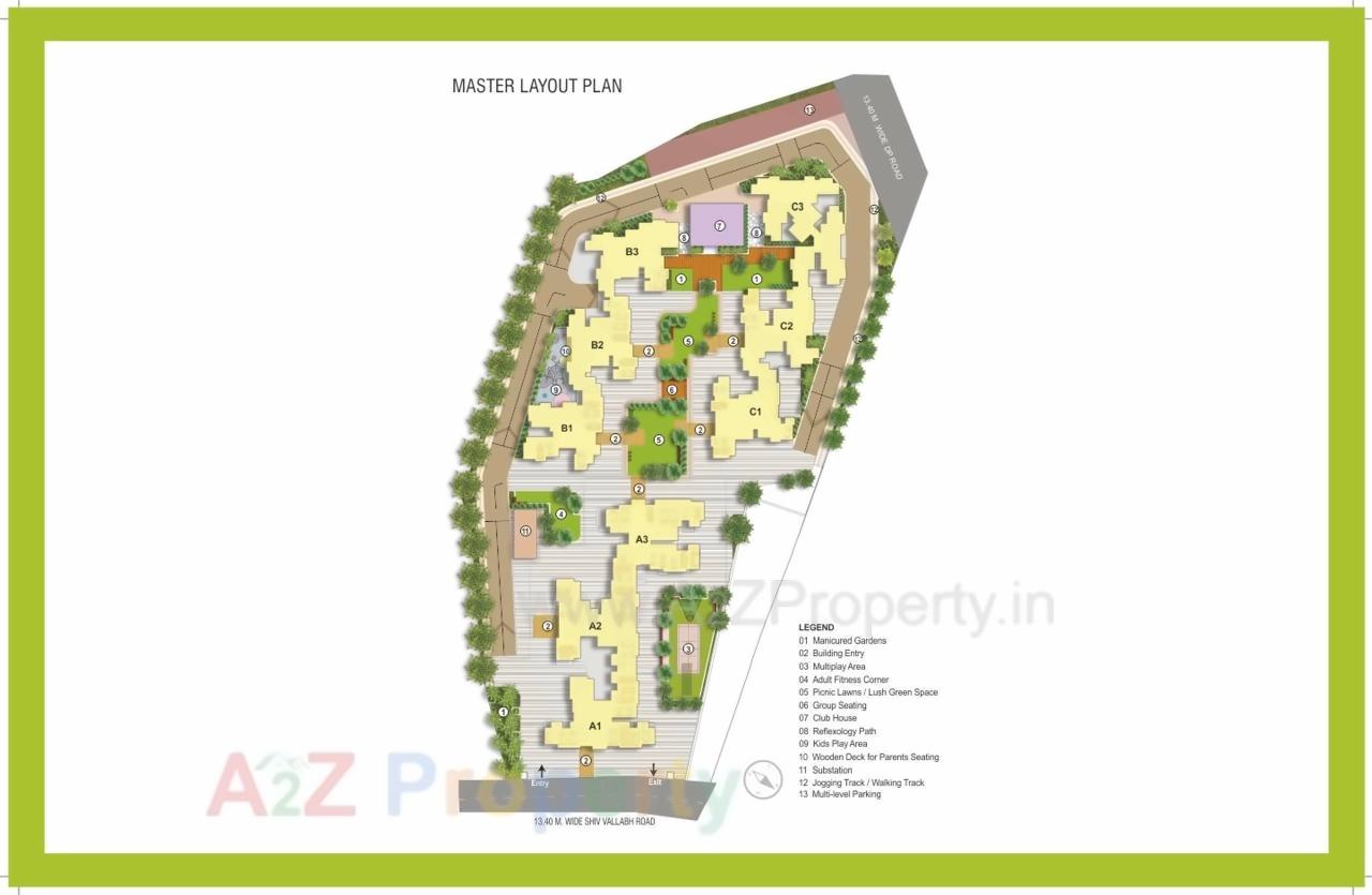 Layout of real estate project Sheth Midori located at Borivali, MumbaiSuburban, Maharashtra