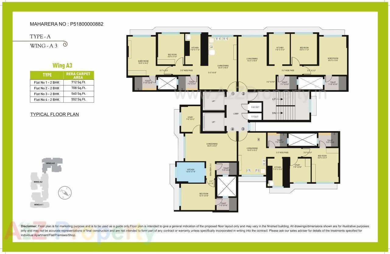 Layout of real estate project Sheth Midori located at Borivali, MumbaiSuburban, Maharashtra